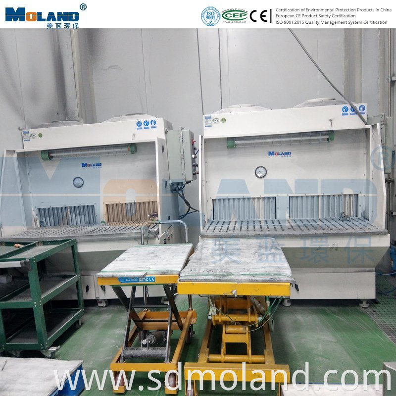 Grinding Dust Removal Downdraft Table with Self-Dust Cleaning System